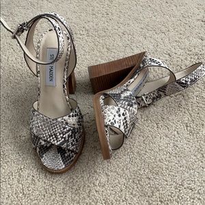 SM Snakeskin Block Heels